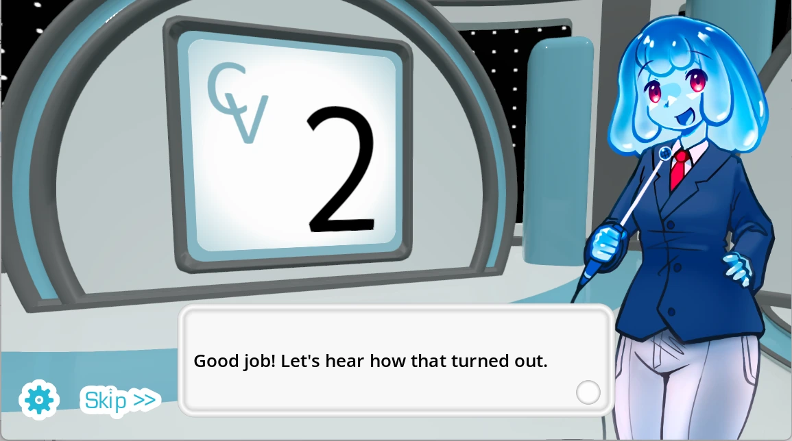 The Choicer Voicer judging and performance screen