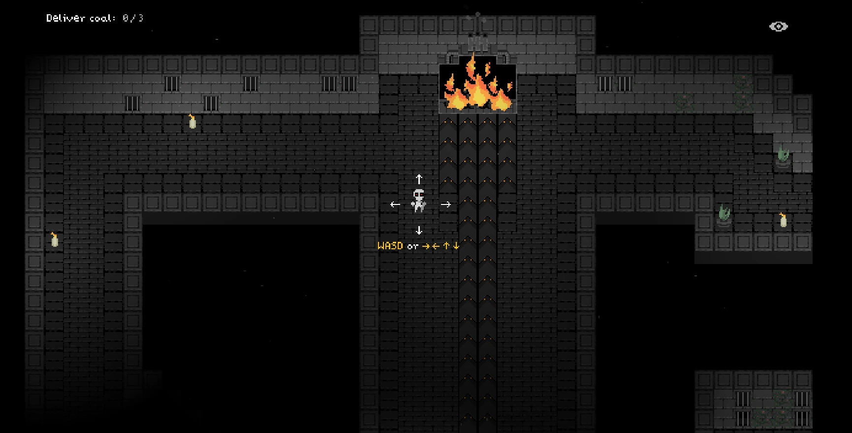 COBB CAN MOVE coal delivery chamber with movement instructions beside the furnace