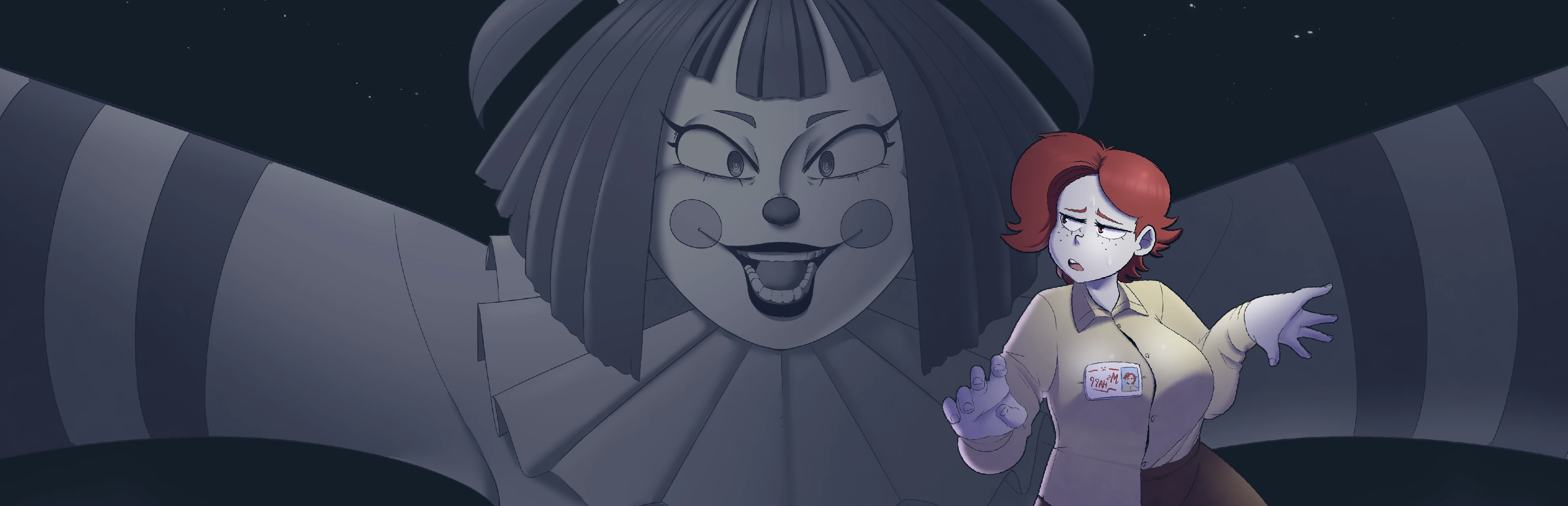 Frankie's Fun House logo artwork featuring Ms. Happ and Frankie