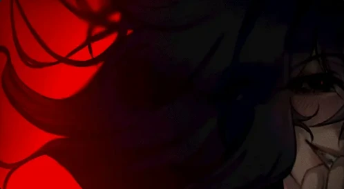 Red-lit close-up from Home Is Where He Is