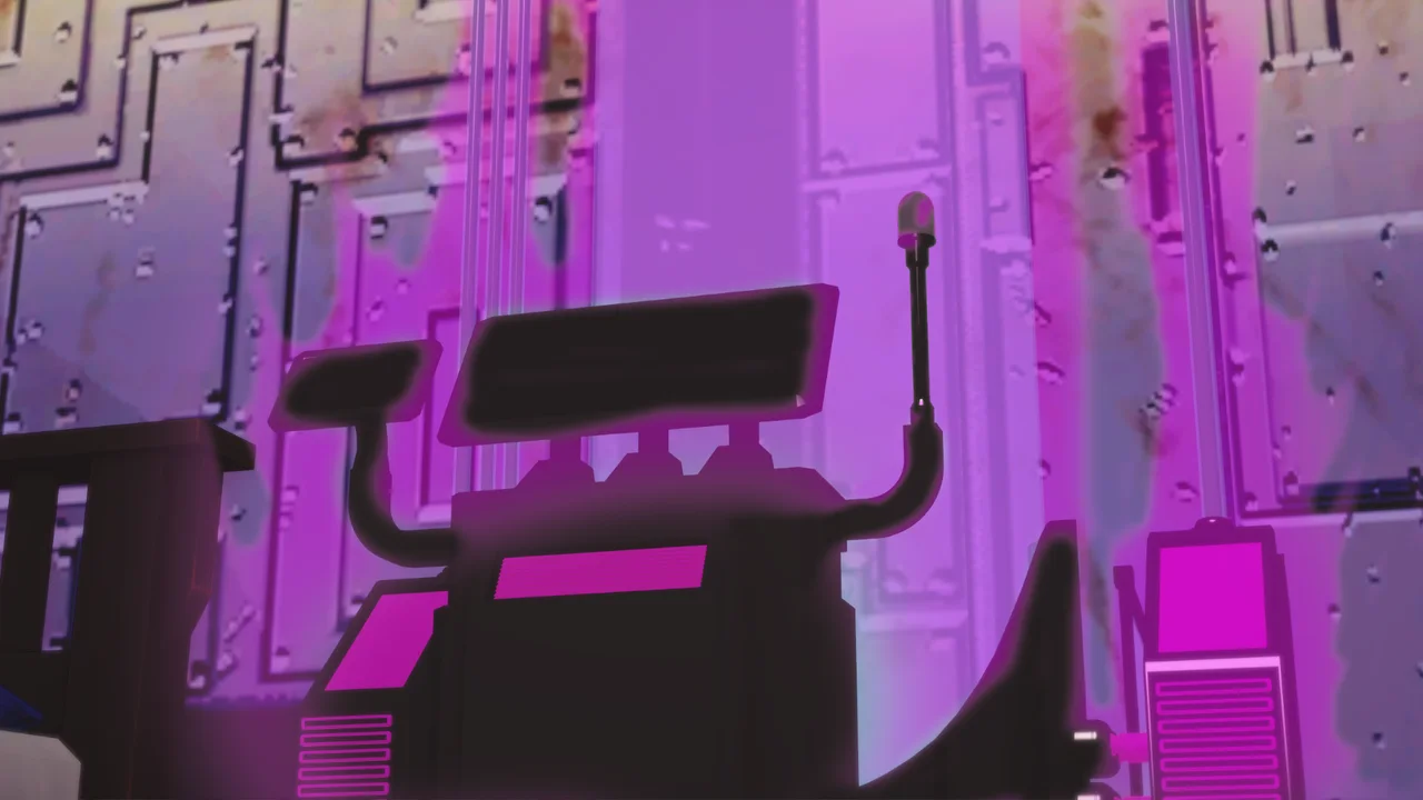 Purple-lit control device in the RWBY Rise corruption storyline