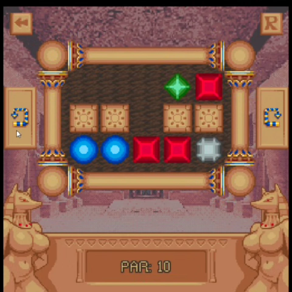 Temple of the Jackal Level 9 walkthrough board