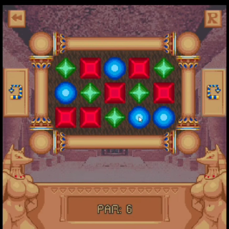 Temple of the Jackal Level 11 walkthrough board