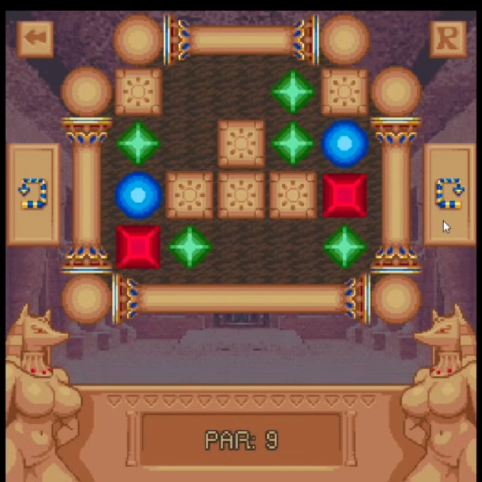Temple of the Jackal Level 13 walkthrough board