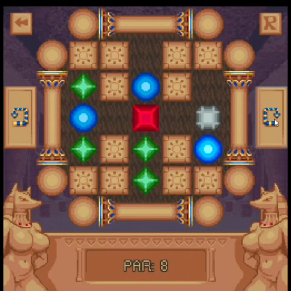 Temple of the Jackal Level 16 walkthrough board