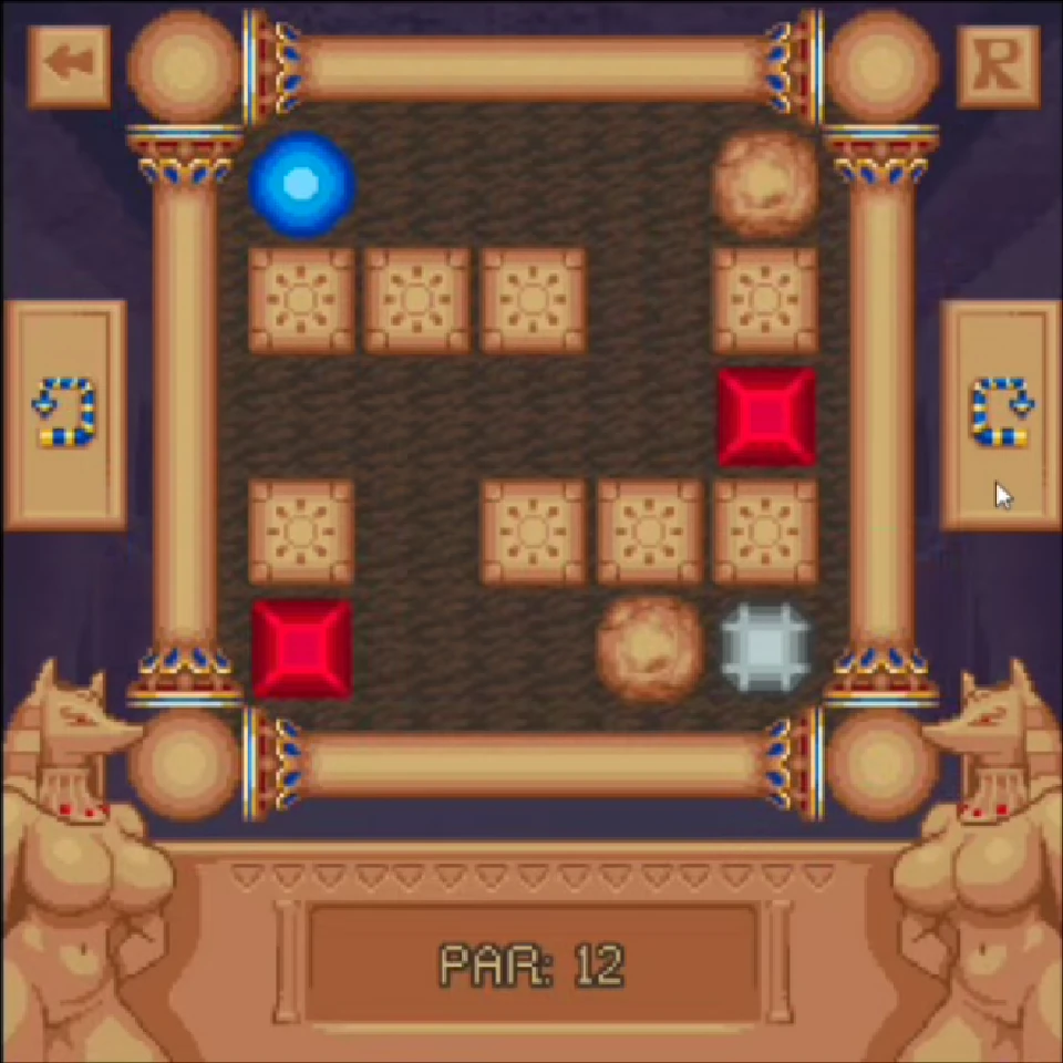 Temple of the Jackal Level 18 walkthrough board